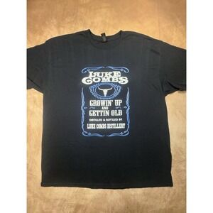 Luke Combs Tour Growin Up and Gettin Old Concert T-Shirt Black 2XL